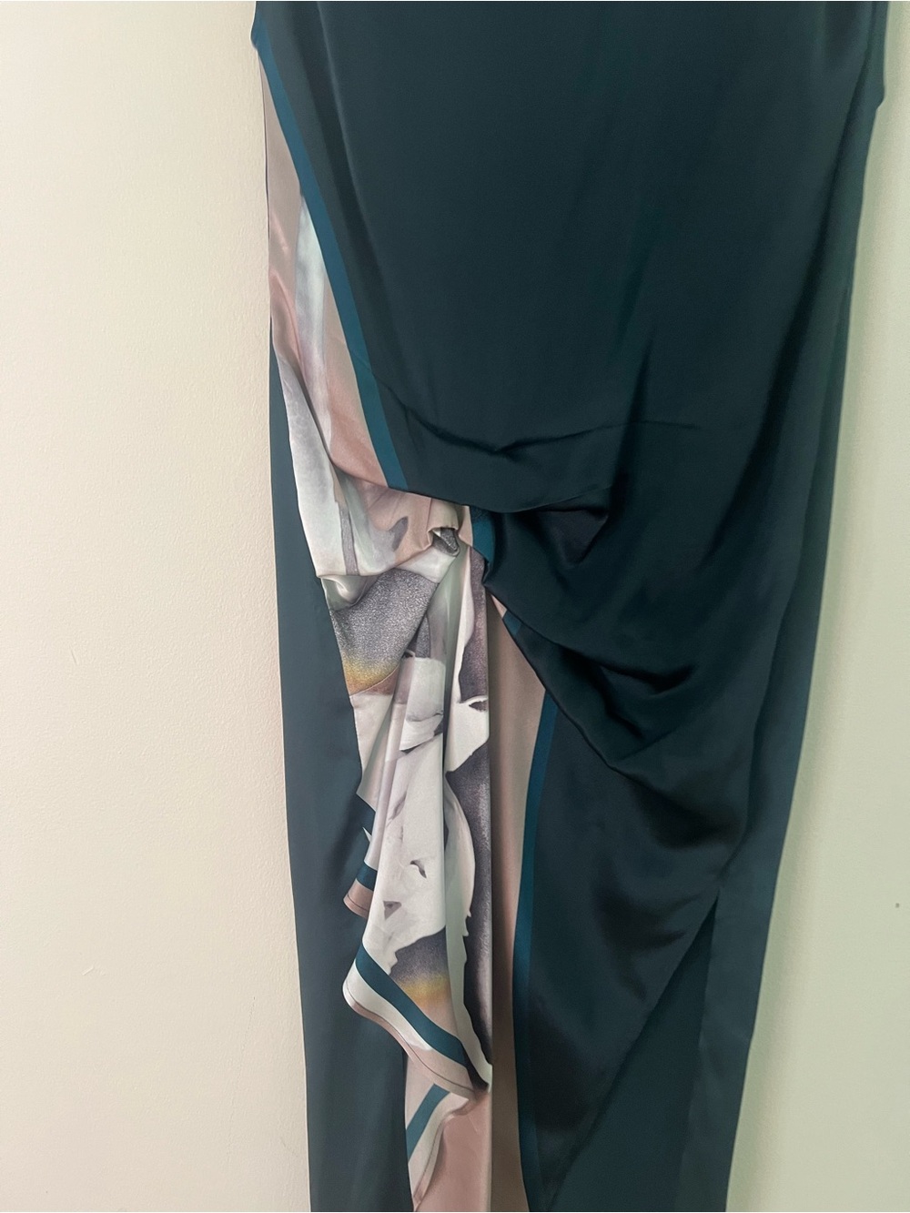 All Saints woman’s 100 % silk Sleeveless Midi Dress with Pink Draped Detail - Picture 6 of 11